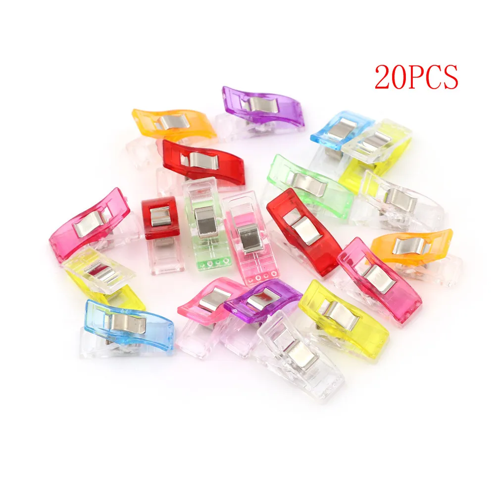 20pcs/set Random Plastic Clip Clamps High Quality Cable Clips Tools 2.7*1*1.5cm Wholesale