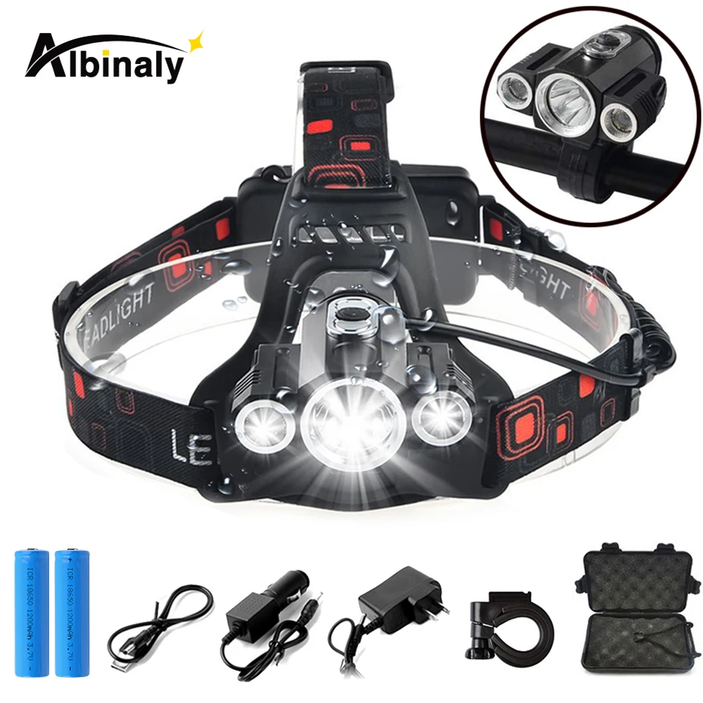 

Super bright bicycle light 4 lighting mode LED headlight waterproof bike light head lamp dual-use lamp using 18650 battery