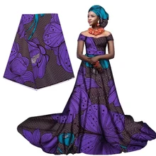 Хлопок батик Анкара африканские принты ткань настоящий голландский воск tissu высокое качество швейный материал для женщин вечернее платье 6 ярдов