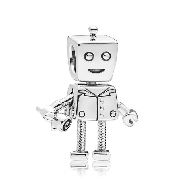 

Kristie 100% 925 Sterling Silver New 2019 Valentine's Day 797819 Rob Bot Charm Beaded High Quality Engraving Inscription LOGO