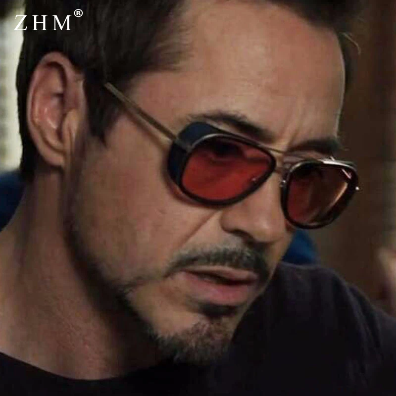 Gafas de sol Steampunk ton stark Iron Man 3 para hombre y mujer, lentes de sol de marca, espejo de Vintage, rojo, 2023 _ AliExpress Mobile