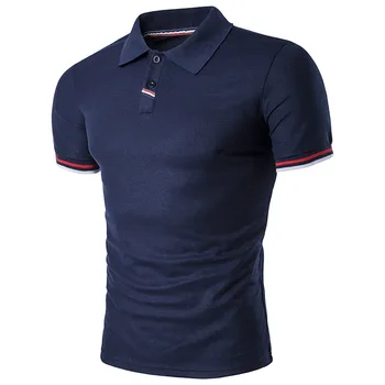 

2018 Summer New Fashion Brand Clothing Casual T-Shirts Tshirt Men Solid Color Slim Fit Short Sleeve T Shirt Men Mandarin Collar