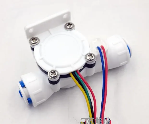 Water Flow Sensor TDS & NTC Water Flow Sensor Temperature Conductivity Sensor Hall Flow Meter 6 Wires