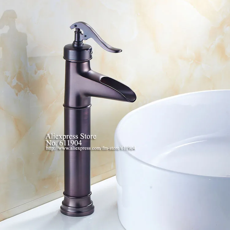 New Luxury ORB Purple Tall Water Pump Open Spout Bathroom Faucet Bath