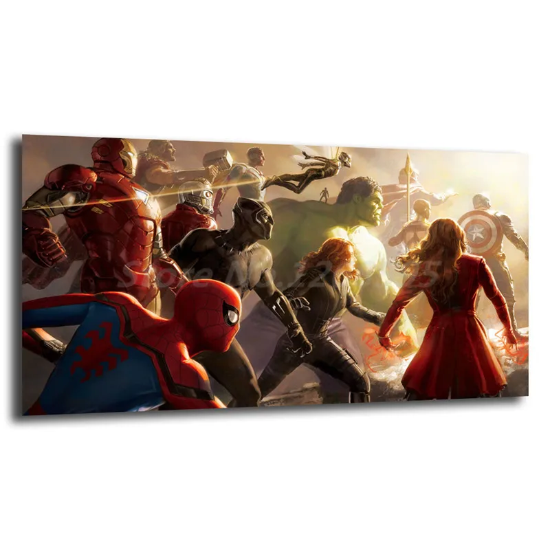 Marvel Мстители: Рисунок высокой четкости супер герои гостиная стены Авторский принт на холсте декоративная картина украшение дома