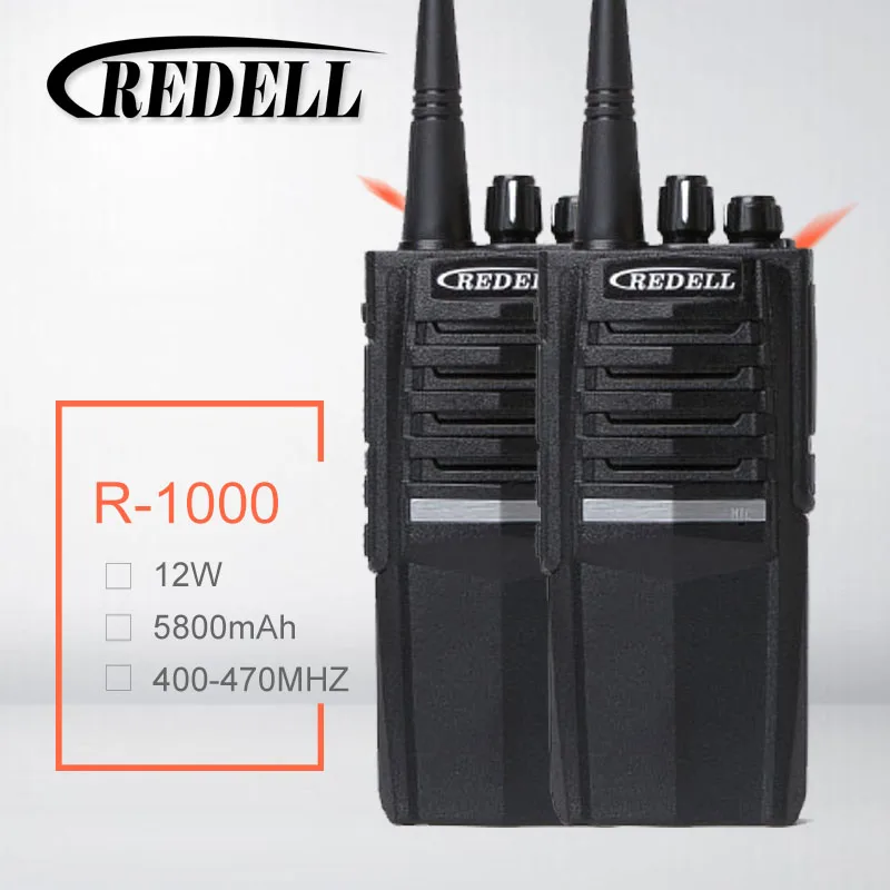 Рация Baofeng REDELL R-1000 12 Вт высокая мощность 10 км УВЧ двусторонняя радиостанция 5800 мА