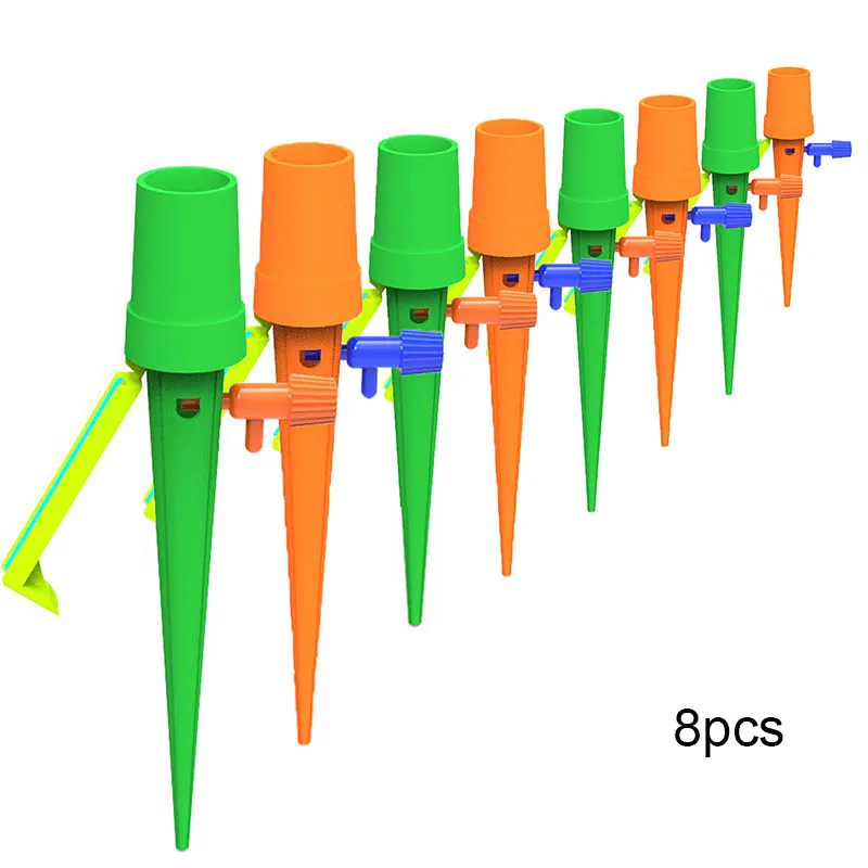 Hot Plant Self Watering Spikes System Anti-Down Bracket with Slow Release Control Valve Switch FQ-ing