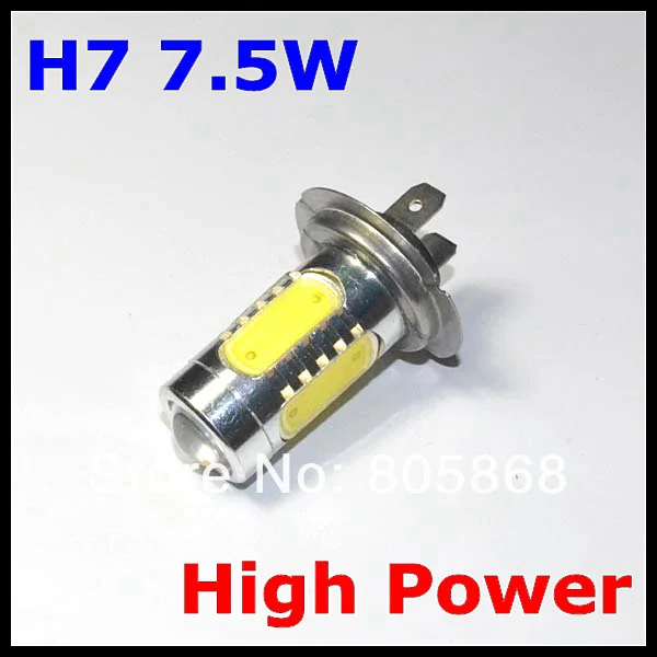 Лидер продаж H7 7,5 w с объективом супер яркие Автомобильные светодиодные Передние фары h7 светодиодные высокий низкий светильник тумана Лампа накаливания свет 12v