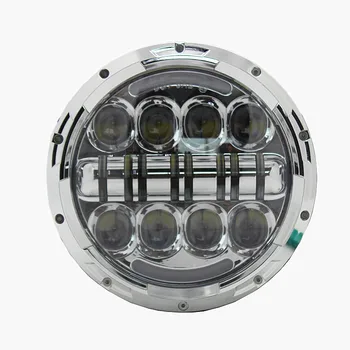 

7" 80W Motorcycle LED Headlight Angle Eyes with Amber Signal Halo DRL Halo for Dyna Street Glide Touring Motorcycles