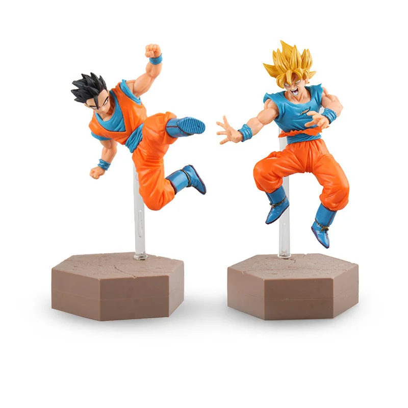 

19 cm Dragon Ball Z Combat Edition Goku Super Saiyan action figure toy 2016 New yellow hair black hair dragon ball figure toy