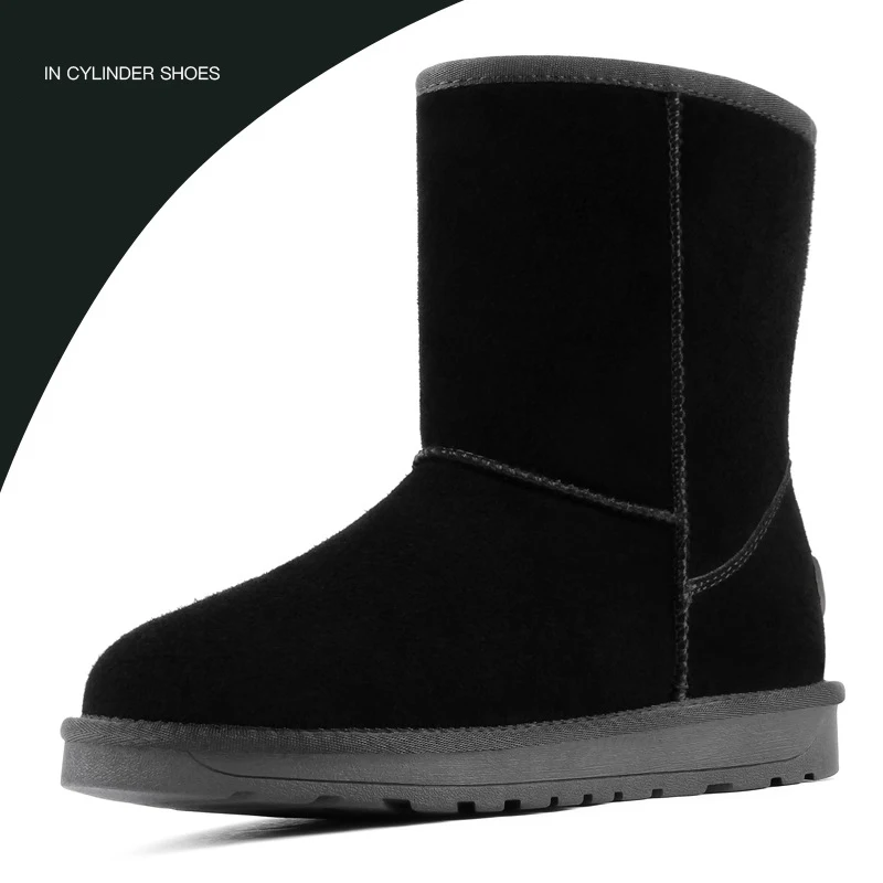 Cuculus/Популярные Брендовые женские зимние ботинки из коровьей замши; удобные черные зимние качественные ботинки; ; 5825 - Цвет: Black 1
