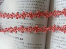 Free shipping 1.5cm pink water soluble lace scarf and dress embroidered garment accessories such as garment accessories