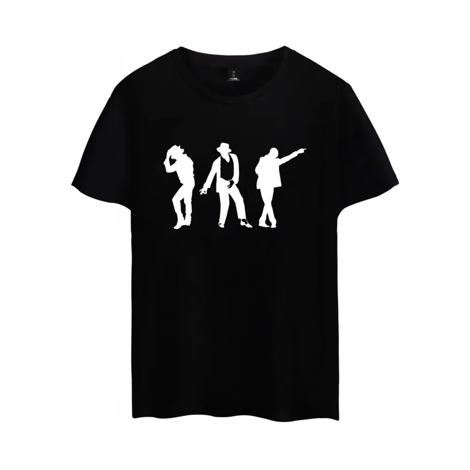 

Michael Jackson Moonwalk Silhouette T shirt Fashion Casual T-shirt Summer Michael Jackson Moonwalk Poppin Short Sleeve Tees
