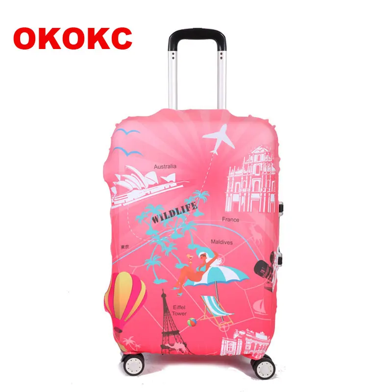 OKOKC красный Дорожный Чехол для багажника подходит чемодана 19 '' 32'' плотный