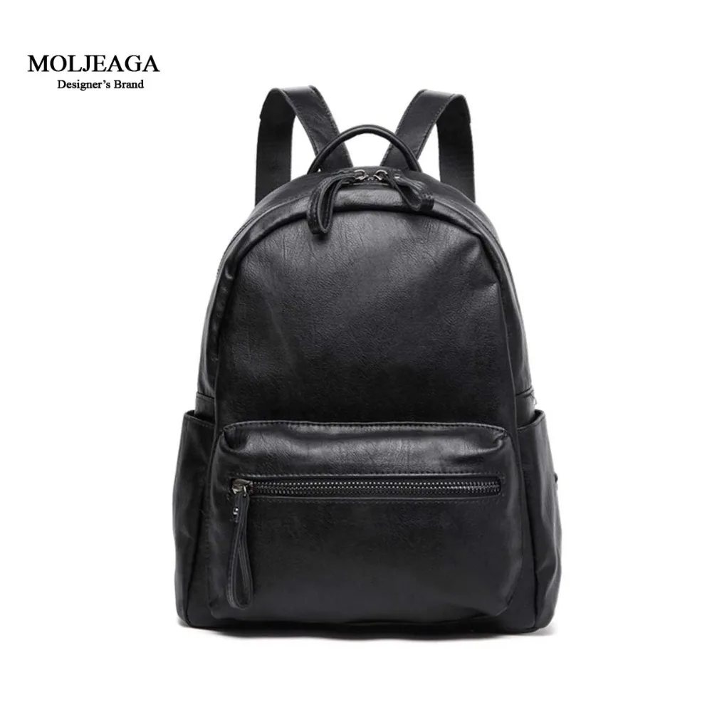MOLJEAGA Brand 2017 New Arrive High capacity Girls Backpack PU Leather Shoulder Women s Backpack Fashion