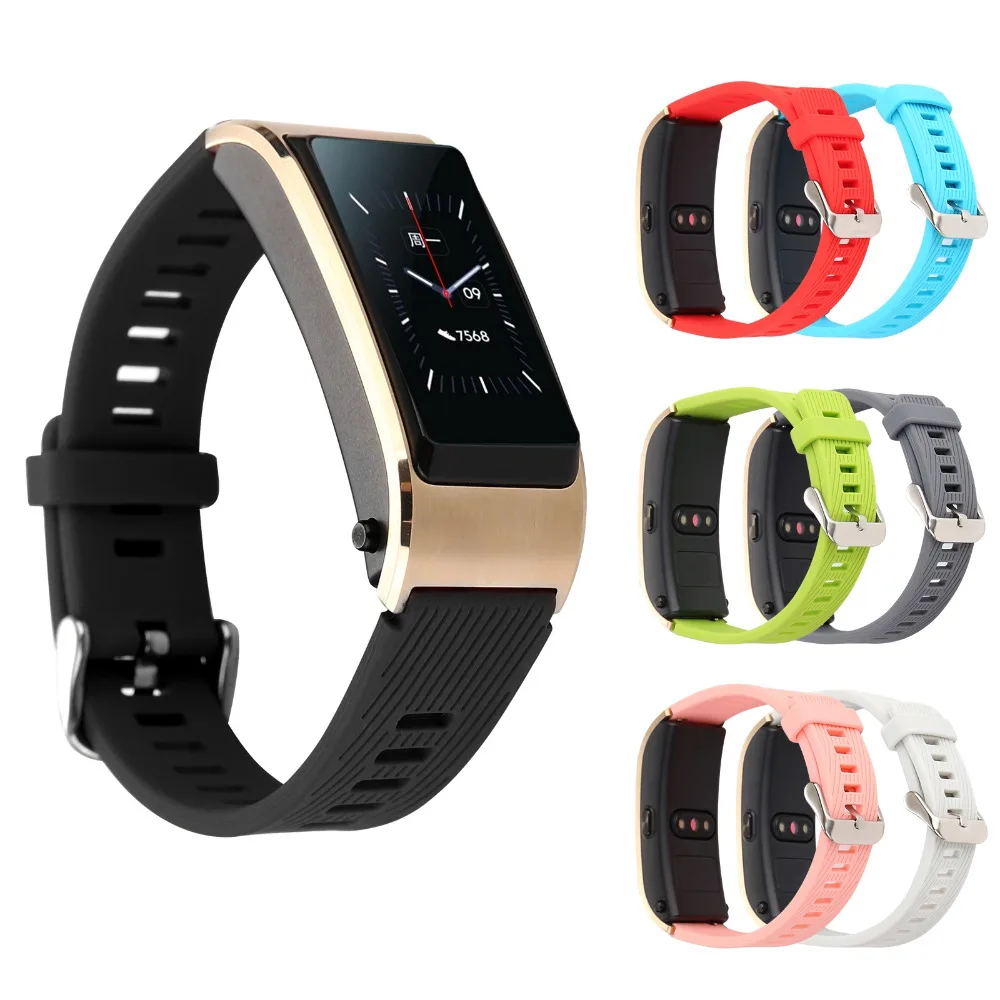 Ремешок MASiKEN из ТПУ для смарт часов Huawei TalkBand B5 спортивный классический браслет с