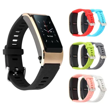 

MASiKEN TPU Wrist Band Bracelet Strap for Huawei TalkBand B5 Sports Smart Watch Band Classic Stainless Steel Buckle Belt