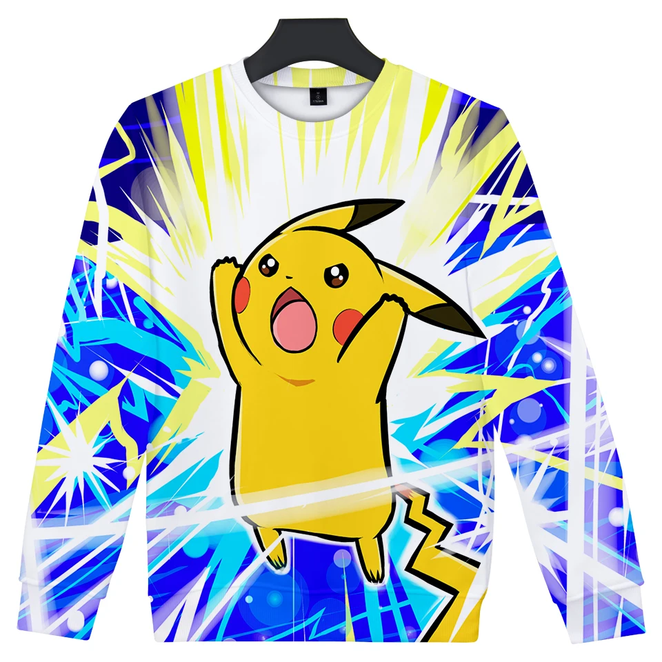 Pokemon pikachu/одежда Лидер продаж, летняя повседневная футболка с длинными рукавами унисекс, одежда для пары, одежда для родителей и детей, легко сочетаются