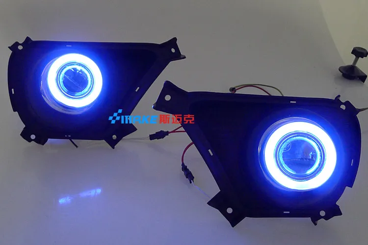 

LED DRL daytime running light CCFL angel eye, projector lens fog lamp with cover for Mitsubishi zinger, 2 pcs
