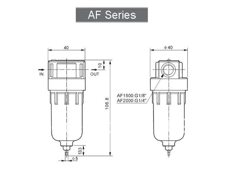 Airtac 1/2 ''воздушный фильтр модели BF4000 10 шт в партии