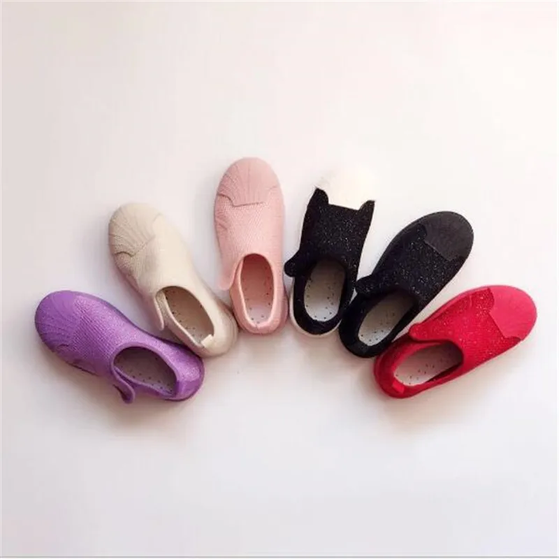 Новые весенне-летние однотонные носки для малышей мягкие носки для малышей Спортивная обувь для детей обувь подошва для девочек bebe