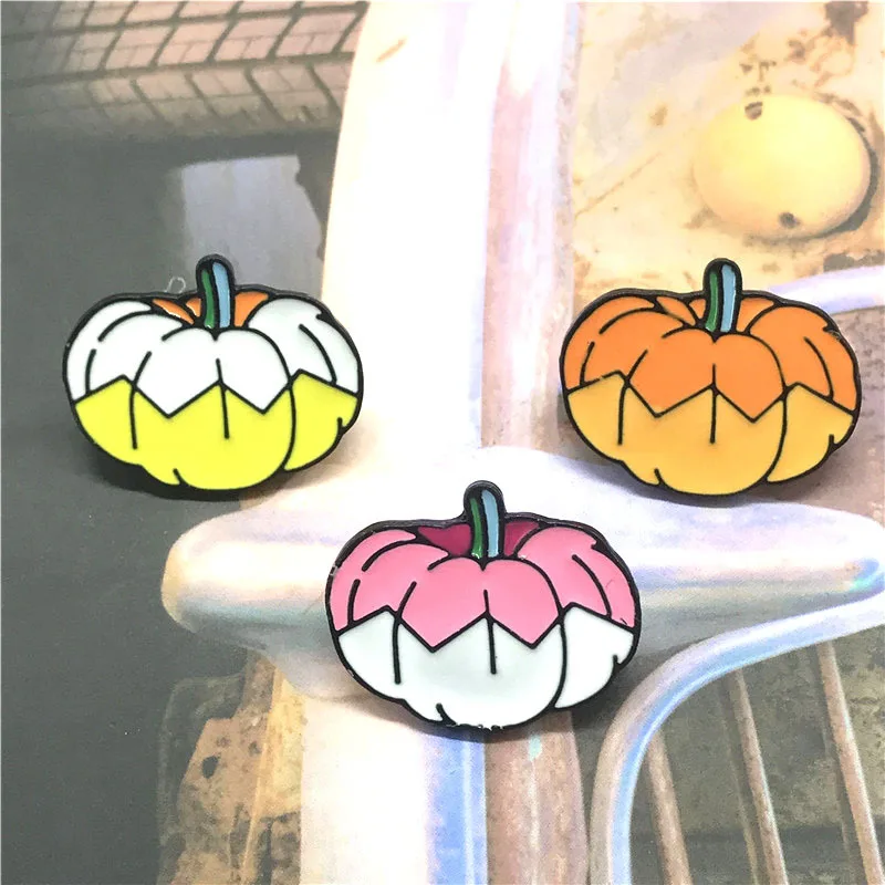 

Cute Cartoon Cartoon color pumpkin halloween gift children fun badge girl jewelry brooch Wholesale For Women