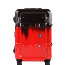 KAWEIDA Популярные Красочные Сумки на колёсиках алюминий рамки Модный чемодан на колесах 2" 24" 2" дюймов коробка Личность ретро чемодан