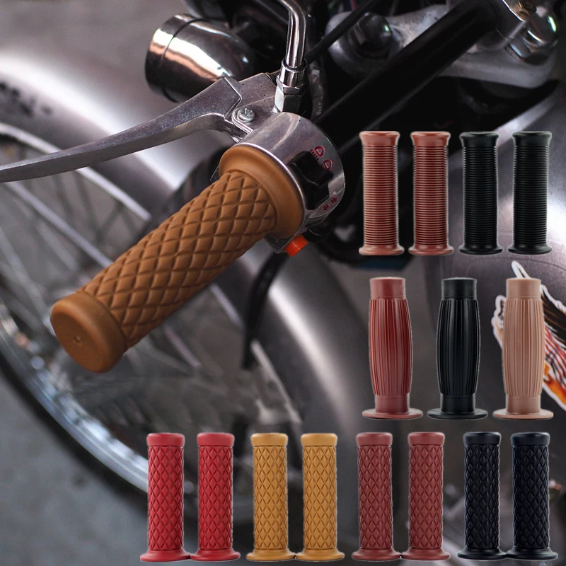 Новые винтажные мотоциклетные ручки Cafe Racer с резиновой ручкой 7/8 дюйма 22 мм для CG125