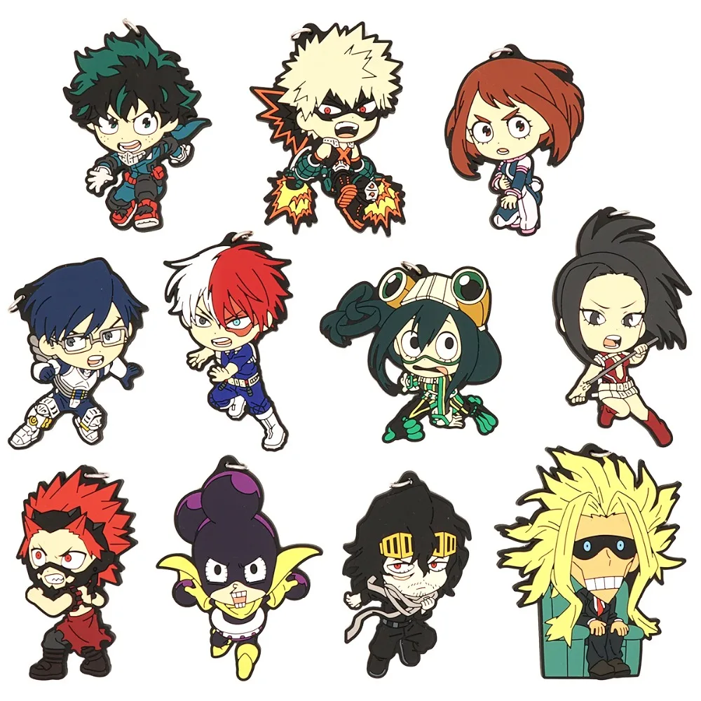 Моя геройская Академия Аниме Boku no Hero Deku Bakugo Shoto Allmight Eijiro Uraraka ластик голова герой