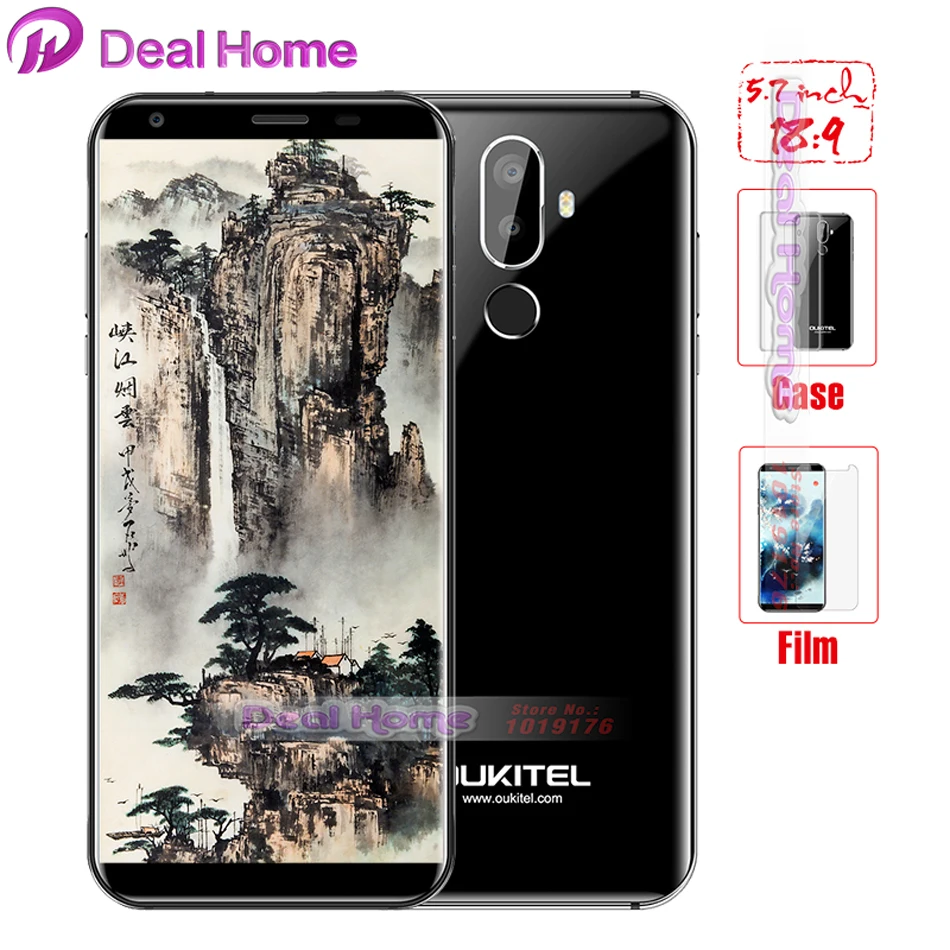 

Oukitel K5 3 Cameras 18:9 Display 5.7''HD Android 7.0 2GB RAM 16GB ROM MTK6737T Quad Core 13MP 4000mAh Fingerprint Mobile Phone