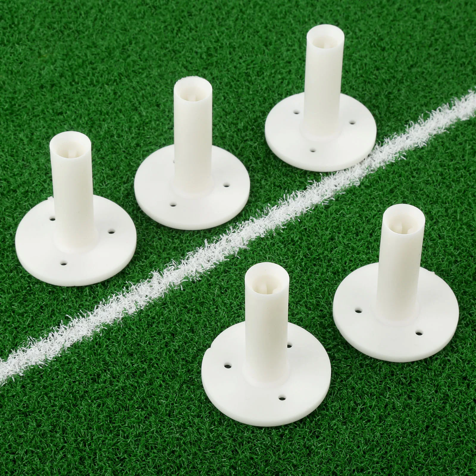5 Pcs 57mm Rubber Golf Tees Holder Set For Golf Driving Range Mat Tees Holder Practice Divot Tool White Golfer Rubber Tees