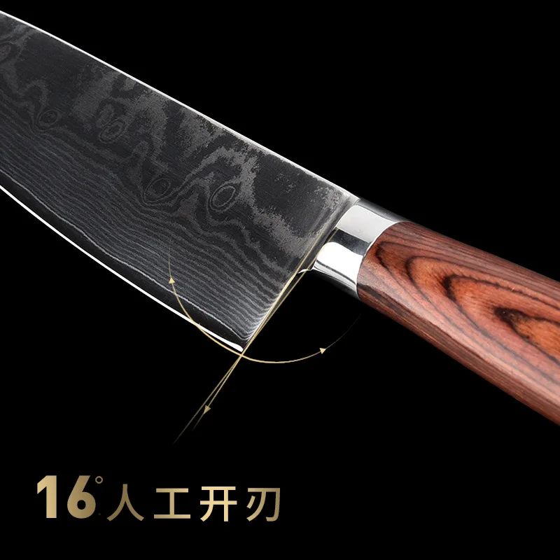 1 шт. " дюймов Дамасская сталь кухонные ножи из нержавеющей стали нож шеф-повара высокого качества японский нож стальная форма
