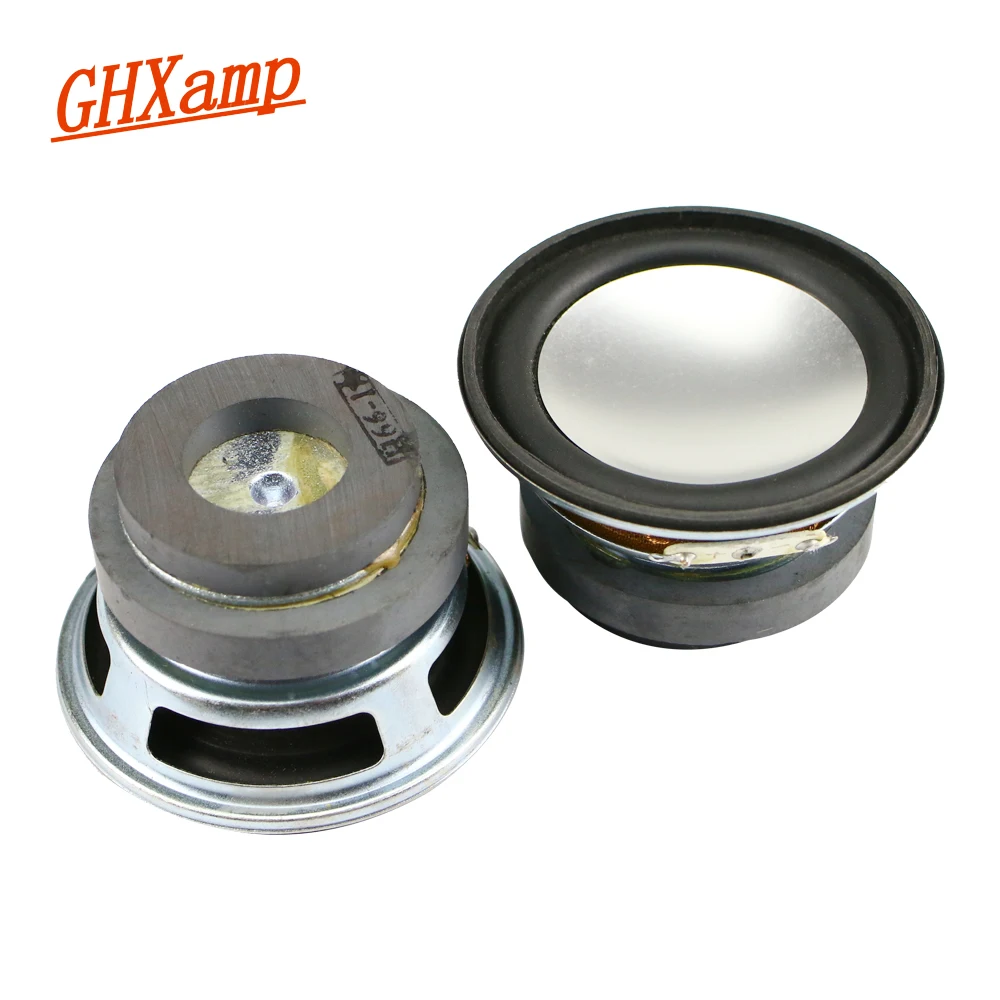

GHXAMP 2.5 Inch Midrange Woofer Speaker 66mm Mid Bass Loudspeaker 4ohm 10W Bluetooth Speaker DIY Rubber Double Magnetic 2PCS