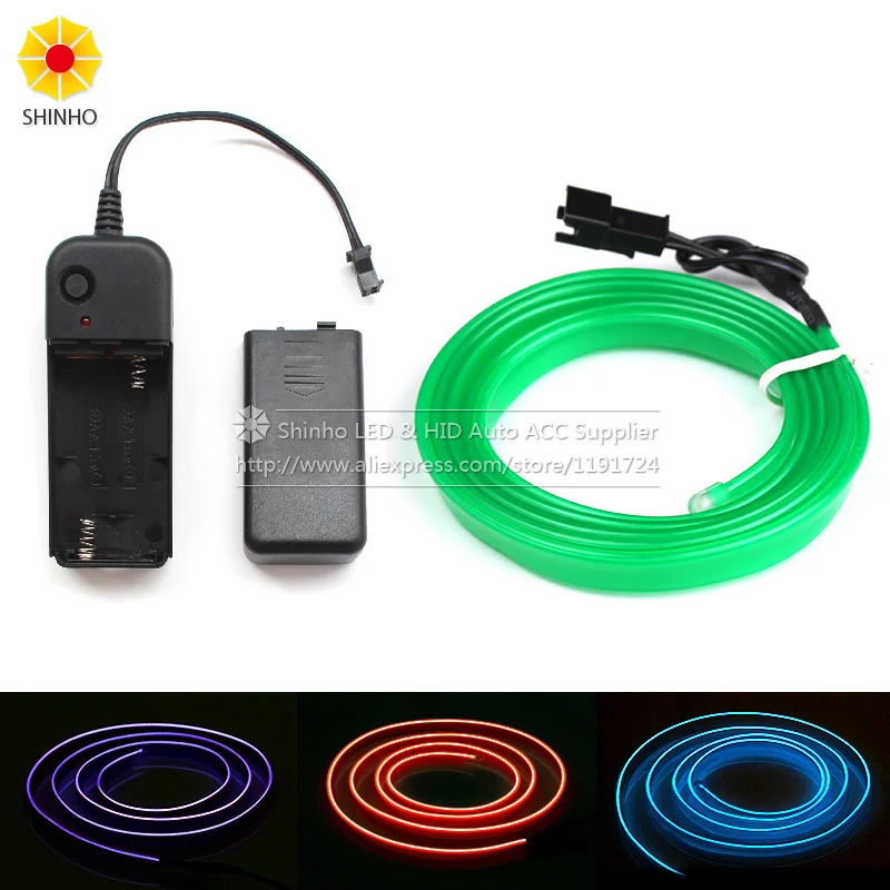 Strobe Car Interior LED Flexible Neon Light atmosphere Flash EL Wire