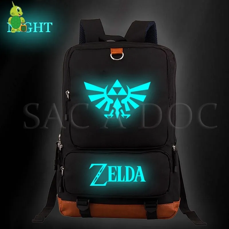 

Large Capacity The Legend of Zelda Mochila Laptop Backpack School Bags for Teenagers Women Men Luminous Printing Travel Bags