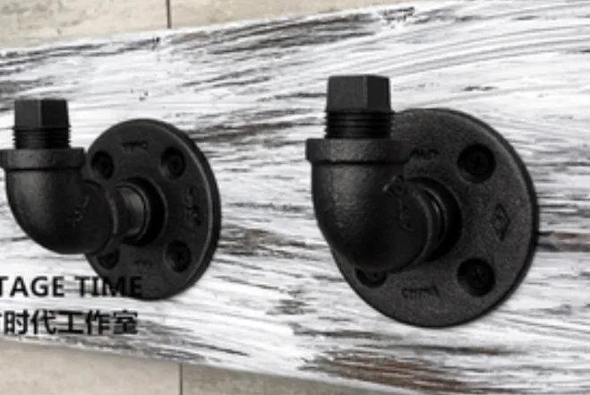 

2PCS/SET 7x5x5cm Good quality Industrial style retro water pipe hook Wall hanging hook
