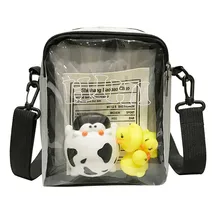 Модные милые парусиновые милый мультфильм Дети квадратный сумка плеча курьерские Сумки Малый для женщин через плечо March27