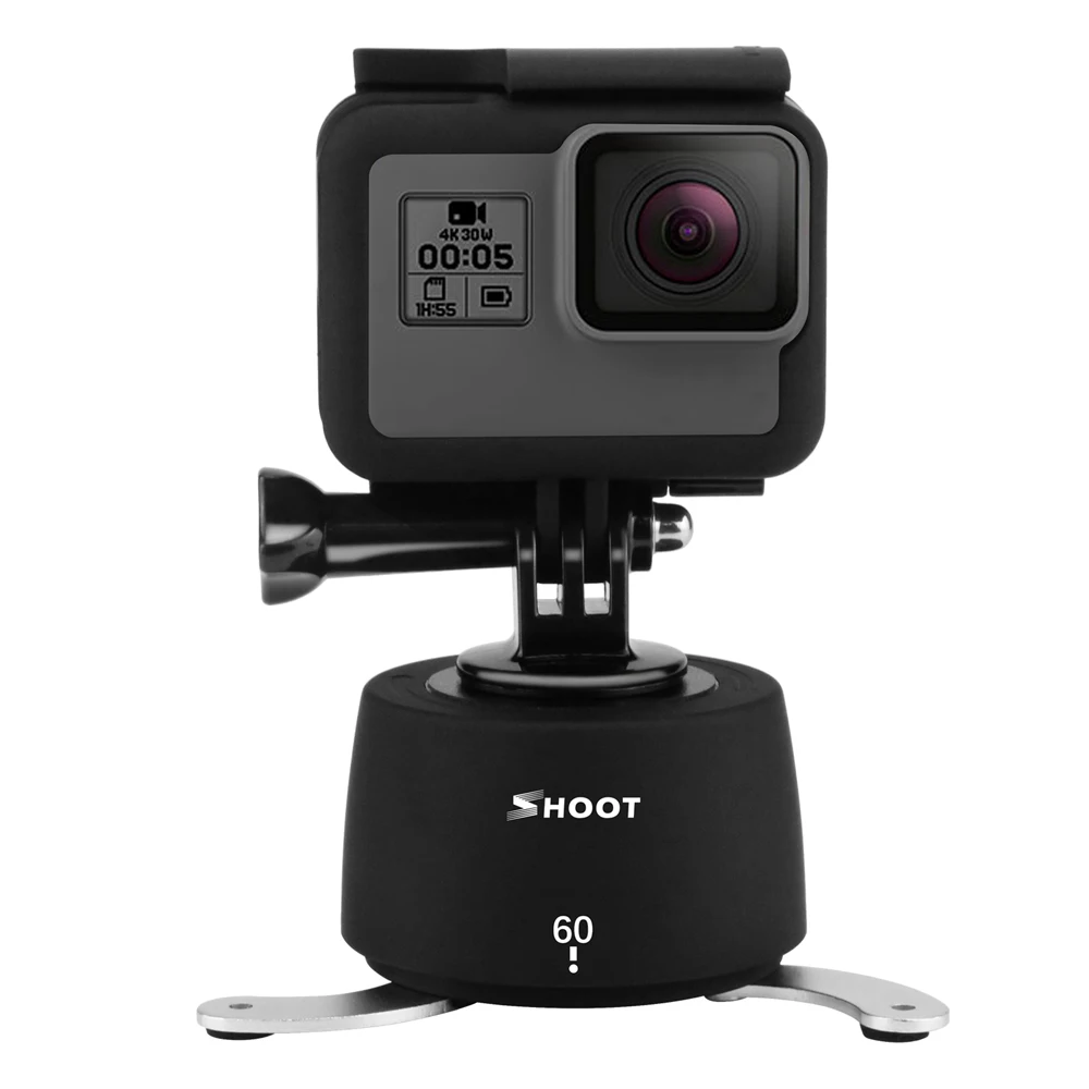 

SHOOT 360 Degrees Panning Rotating Time Lapse for GoPro Hero 7 6 5 Black Xiaomi Yi 4K Sjcam Sj4000 Eken Go Pro Hero Accessories