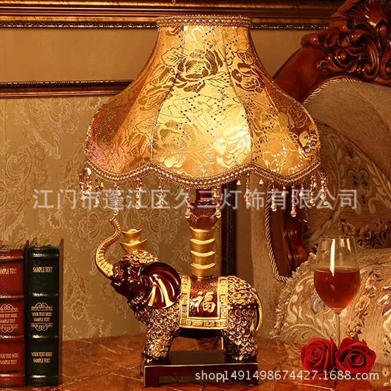 

TUDA Elephant Mascot Table Lamp Home Decoration Table Lamp Villa Desktop Decoration Lamp