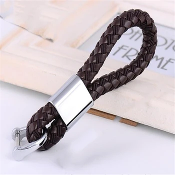 

Fashion Luxury twined Leather Car Keychain Key Chain Ring