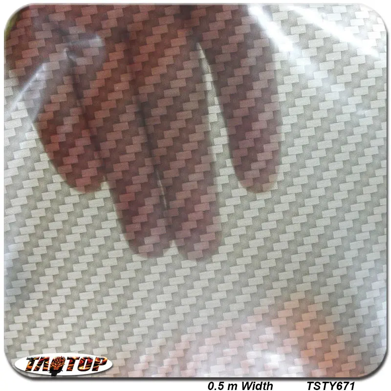 

TSTY671 0.5m *2m Carbon Fiber Half transparent Pattern PVA Hydrographic Film Water Transfer Printing Film water dipping film