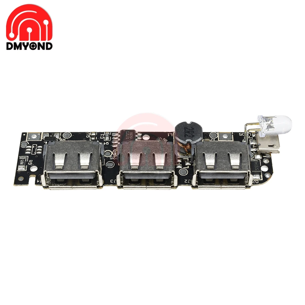 DC 5V 1A 1.5A 2.1A 3 USB блок питания печатная плата увеличивающий модуль + быстрое