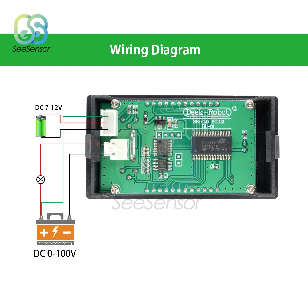 DC 100V 10A 50V 5A ЖК-дисплей цифровой вольтметр Амперметр ваттметр Напряжение Ток измеритель мощности Детектор напряжения Тестер 12V 24V 36V