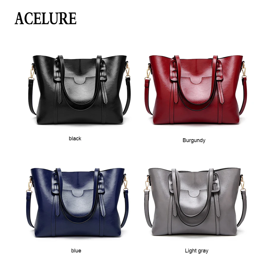 ACELURE خمر حقيبة الكتف للسيدات من جلد بلوتونيوم الإناث كبيرة حقيبة يد سيدات الأعمال رسول Crossbody حقيبة للنساء bolsas