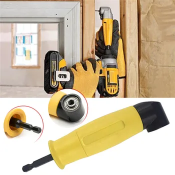 

90 Degree Angle Extension Right Driver Drilling Hex Shank Screwdriver Magnetic 1/4 Inch Hex Drill Bit Socket Holder Adaptor