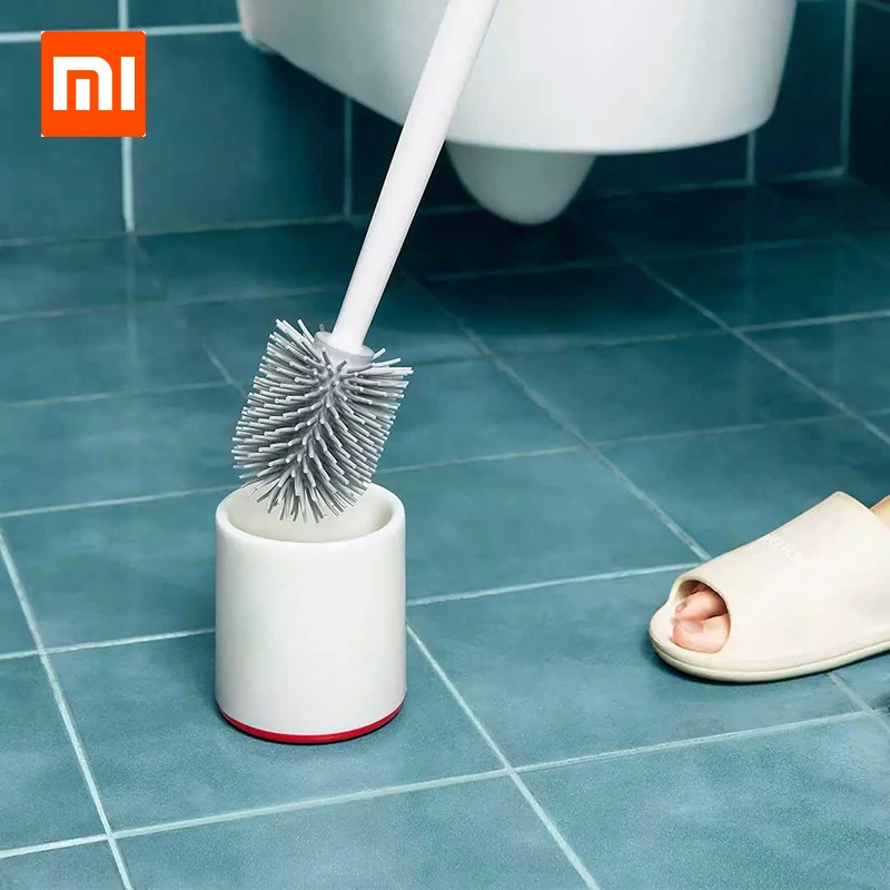 

HOT Xiaomi Mijia Yijie TPR Toilet Brushes and Holder Cleaner Set Silica Gel Floor-standing Bathroom Cleaning Tool