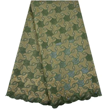 

Green High Quality Swiss Voile Lace 2018 African Voile Swiss Lace Fabric African Swiss Cotton Voile Lace Fabric For Clothes 1336