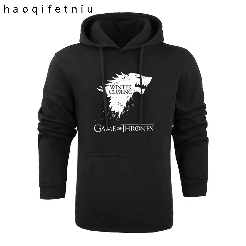 

Game Of Thrones 2019 Autumn And Raglan Hoodies For Men House Stark The Song of Ice and Fire Winter Is Coming Men's Sportswear
