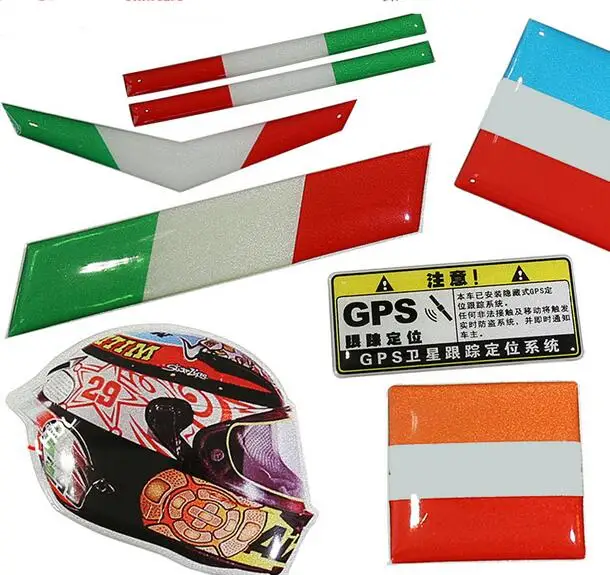 2 piece Car Motor Helmet Sticker Decals Car Styling