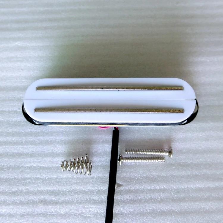 

Sell Free Shipping Black/white color 1pc Twin blade dual coil rail single guitar pickup with Mid-range and brightness tone